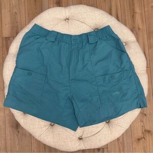 AFTCO Performance Fishing Shorts Size40...Inseam 6"...Teal Blue